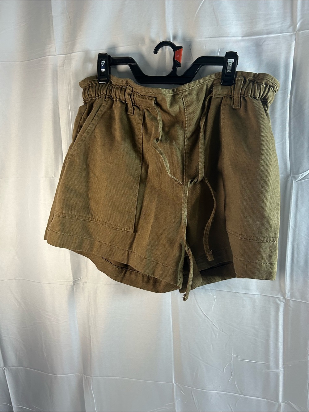 Time and Tru Olive Green Paperbag Waist Drawstring Shorts (16-18)